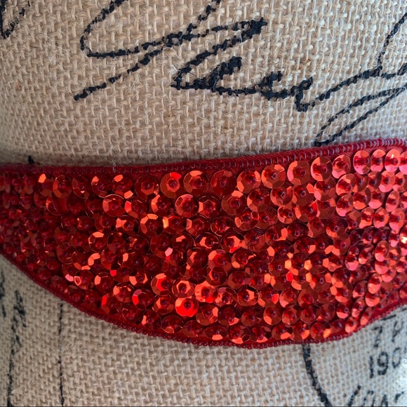 Sequin/Bugle Beaded silk belt VINTAGE 1983 PRICE FIRM - Picture 5 of 6